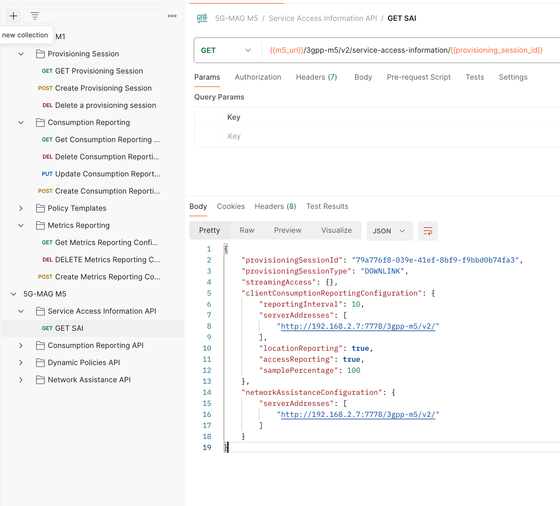 Postman M5 Metrics